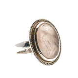 Blush - Vintage Sterling Silver Rose Quartz Ring (VR642)