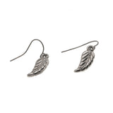 Silvery Leaves - Vintage Silver Leaf Dangly Earrings (VE248)