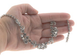Evening Glamour -  Vintage Rhodium Crystal Necklace (VNO75)