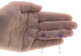 Joséphine's Treasure - Vintage Napoleonic Revival 14K Gold Amethyst & Crystal Dangle Earrings (VE281)