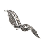 Sparkling Elegance - Vintage Marcel Boucher Silver Toned Crystal Brooch (VBR089)