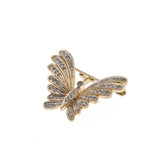 Flutter - Vintage D'Orlan Gold Toned Rhinestone Butterfly Brooch (VBR067)