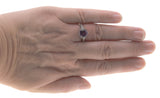 Color Change Adornment - Estate Sterling Silver Lab Created Alexandrite Ring  (ER217)