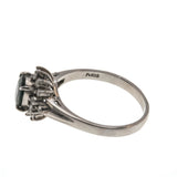 Reserve For Client : Fit For Princess - Vintage Platinum Sapphire & Diamond Cluster Ring (VR649)