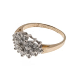 Sea Of Diamonds - Vintage 14K Gold Diamond Cluster Ring (VR615)