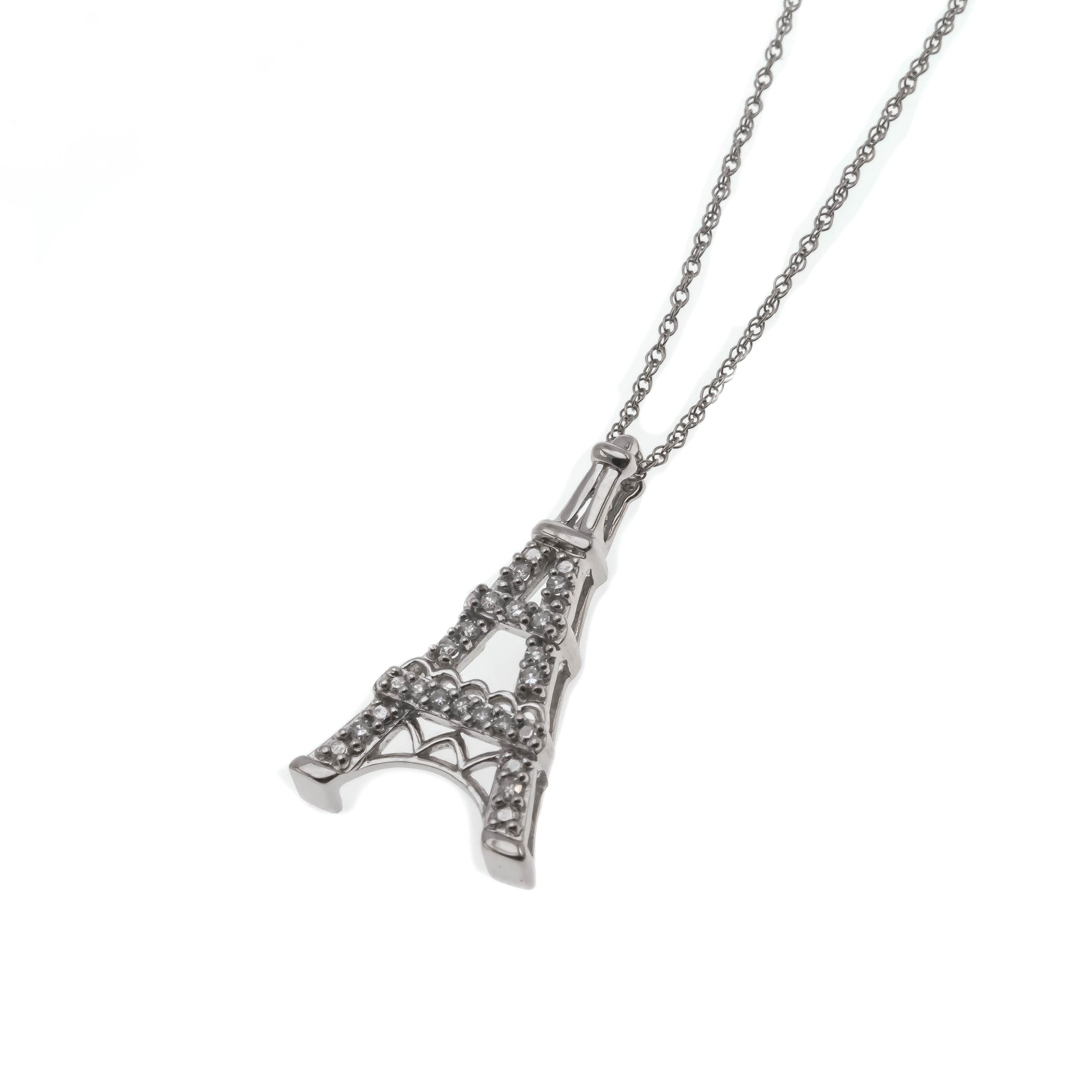 Eiffel tower deals diamond necklace