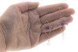 Joséphine's Treasure - Vintage Napoleonic Revival 14K Gold Amethyst & Crystal Dangle Earrings (VE281)