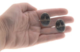 Niello Adornments - Vintage Sterling Silver Siam Cuff Links (VA011)