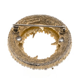Crown Of Thorns - Vintage Marcel Boucher Gold Toned Pearl Wreath Brooch (VBR118)