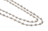 River Of Pearls - Vintage Silver Faux pearl Layered Necklace (VN076)