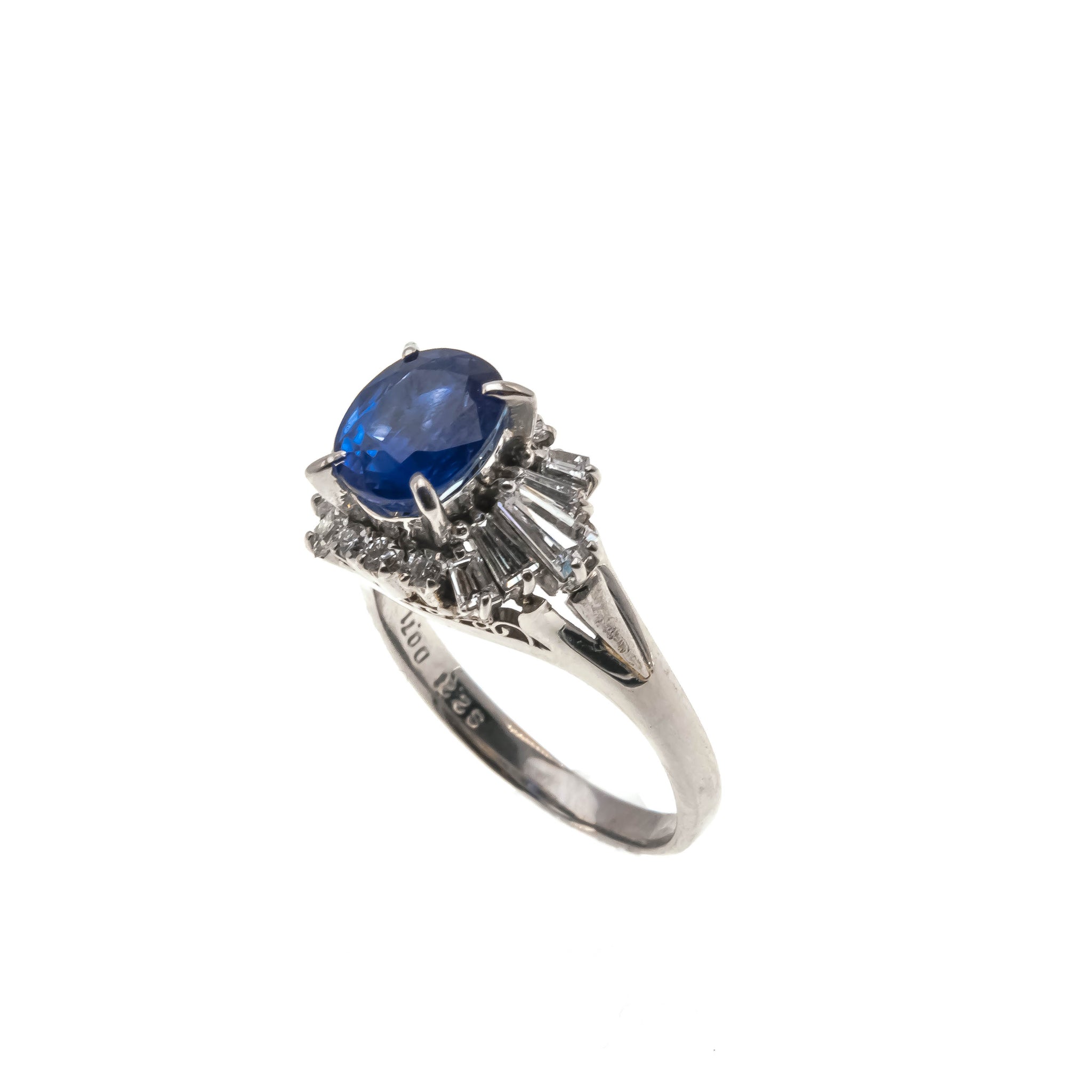Natural sapphire and diamond hotsell ring