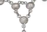 Moonlit Nights - Vintage Sterling Silver Moonstone Necklace & Earring Parure (VN127)