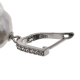 Baroque Beauty -  Estate Sterling Silver Baroque Pearl & CZ Earrings (EE189)